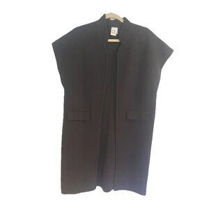 Anthropologie Akemi+ KimLong Duster Sweater Vest Jacket Black One Size Lagenlook
